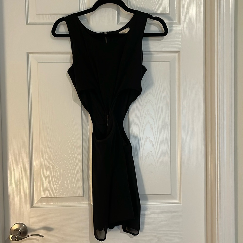 Cutout waist mini dress